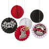 Race Car Birthday Hanging Fans - Party Decor - 12 Pieces