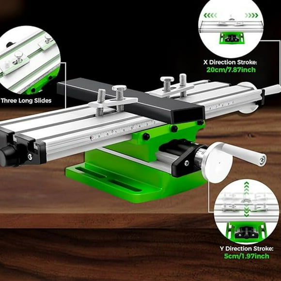 Table Milling Table Multifunction Work Table Milling Sliding Table Adjustable High Precision with Scale Work Table Machine Milling Machine with Fixed Multi Functional Cross Worktable Fo Clearance