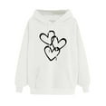 thumbnail image 2 of Jsaierl Women's Hoodies Cute Heart Graphic Hooded Sweatshirts Lightweight Sweaters Comfort Long Sleeve Top Hoodie, 2 of 4