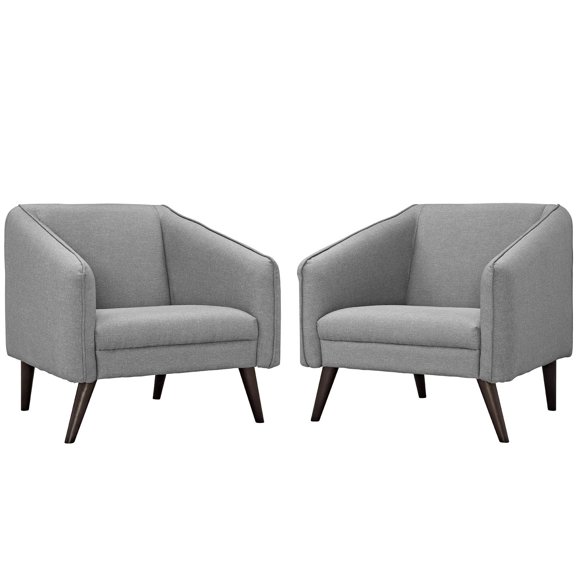 Modway Slide Living Room Set, Upholstered Armchairs, Set of 2, Multiple Colors