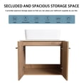 thumbnail image 3 of BNK 24 inch Bathroom Vanity with Sink, Wall-Mounted Bathroom Vanity, Modern Floating Vanity and Ceramic Sink, with White Rock Panels Set, 3 of 12