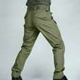 thumbnail image 6 of Tdoqot Mens Cargo Pants- Casual Baggy Stretch Straight Leg Waterproof Work Pants Army Green Size 40, 6 of 9