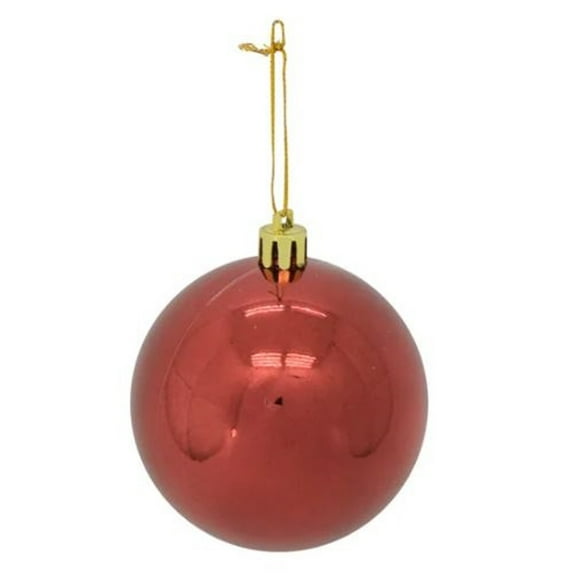 Tremont Floral Burgundy Red Ball Christmas Tree Ornaments 8 Piece Set 2.75 Inch