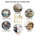 thumbnail image 6 of 20Pcs Cutlery Set Hammer Grain Mirror Finish Smooth Edge Stainless Steel Fork Spoon Set, 6 of 8