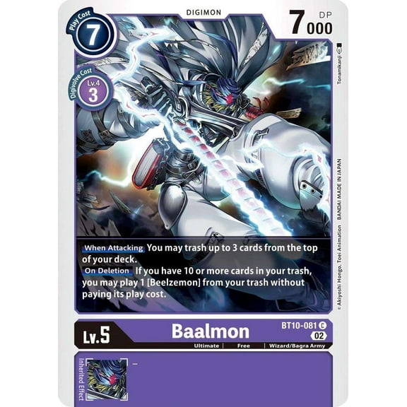 Digimon Xros Encounter Common Baalmon BT10-081
