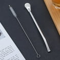 thumbnail image 4 of AMERTEER Spoon 2Pcs Straw Spoon Long Handle Mixing Yerba Mate Stainless Steel Bombilla Filter Teaspoon for Party, 4 of 6
