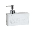 thumbnail image 2 of Countertop Liquid Dish Soap Dispenser Pump with Storage Compartment White Marble, 2 of 6