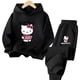 thumbnail image 5 of Conjunto de sudadera con capucha Kawaii Hello Kitty para niños, chándal informal divertido, sudadera con capucha Kuromi para niños, pantalones largos, conjuntos de 2 piezas, suéter para niños, ropa, 5 of 5