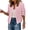 Pink 2XL, variant on Lady Coat Glittering Sequin Round Neck Zipper Closure Long Sleeves Cardigan Short Type Loose Club Performance Stage Party Jacket