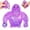 Purple Monkey Toy, variant on Squishy Monkey Sugar Stress Balls for Adults, Malt Sugar Monkey Sensory Fidget Toys, Slow Rising Squeeze Ball for Anxiety Relief, Fun Stretchy Stress Toys, Party Favors