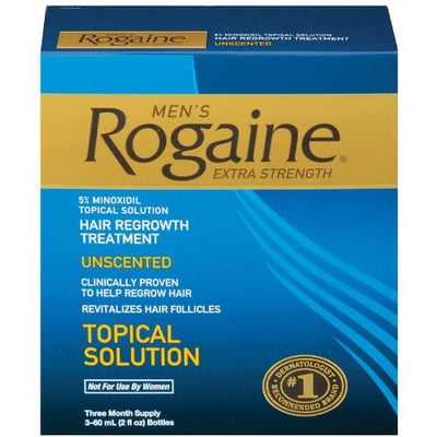 4 Pack Mens Rogaine Extra Strength Hair Regrowth Treatment Unscented 3 Month Ea