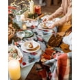 thumbnail image 3 of Christmas Ball Placemats Set of 4 Snowman Gifts Xmas Tree Snowflake Black Heat Insulation Washable Place Mats, Rustic Non-Slip Table Mats for Dining Table Party Kitchen Decor,13x19 Inch, 3 of 4