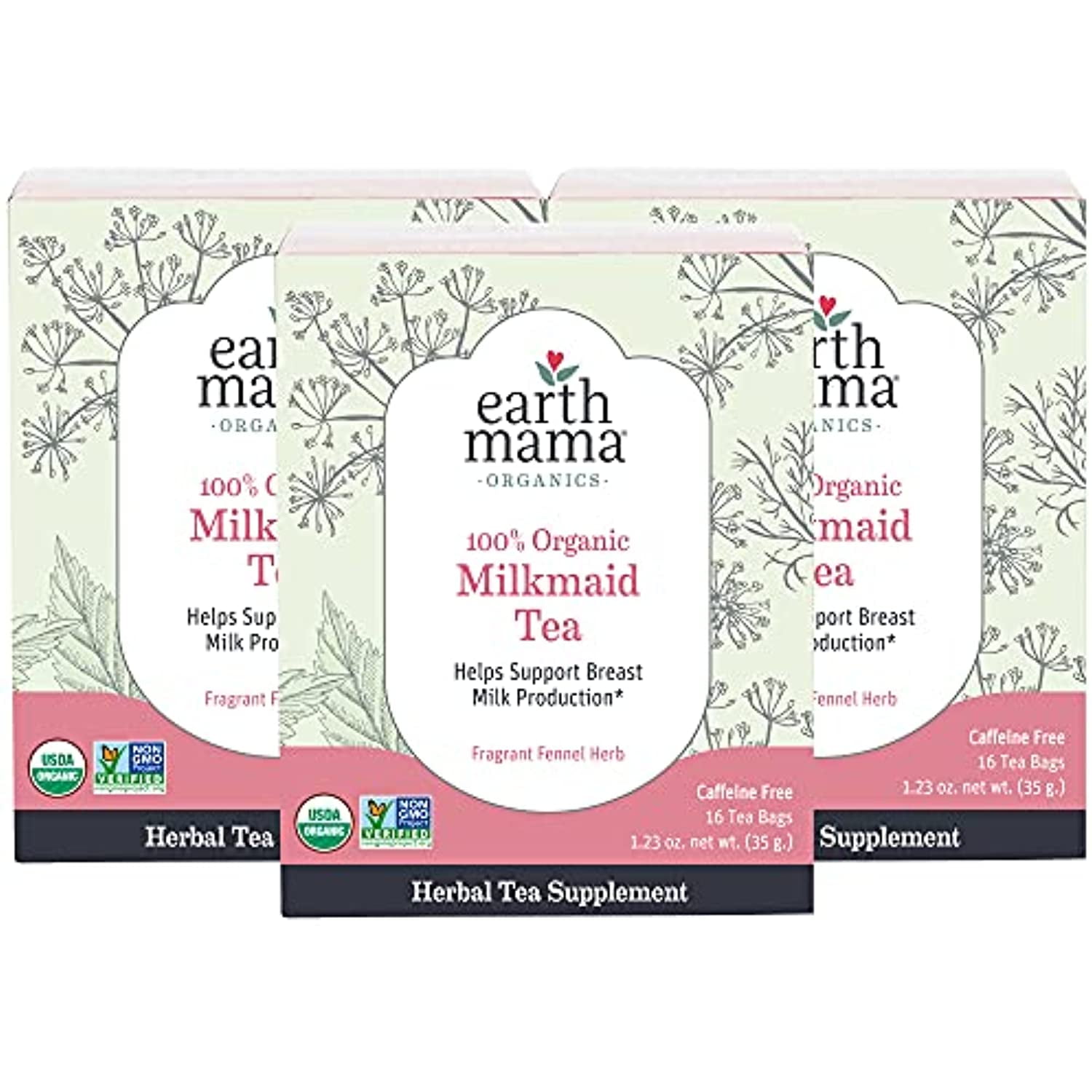 Organic Milkmaid Tea By Earth Mama Supports Healthy Breastmilk Production And Lactation