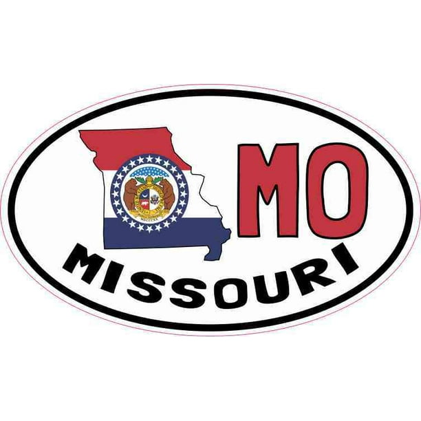 5inx3in Oval MO Missouri Sticker Vinyl Car Truck Bumper Decal Cup