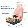 thumbnail image 3 of Wukai Colorful Cat With Flowers Full Set Car Seat Covers with Soft Padding Universal Auto Front Seats Protector and Cushion Mat, 3 of 5