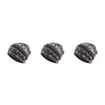 thumbnail image 2 of Maytalsory Bonnet Ethnique Style Hijab Floral Imprimé Coloré Turban Réglable Oreille Protection Style Accessoires Bonnet Bleu Losange 3Set, 2 of 6