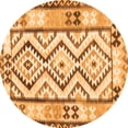 thumbnail image 1 of Ahgly Company Indoor Round Southwestern Orange Country Area Rugs, 7' Round, 1 of 1