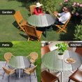 thumbnail image 4 of Sage Green Gray Ombre Round Tablecloth for 36-44 Inch Tables, Fitted Table Cover with Elastic Edge, Vintage Country Wooden Waterproof Outdoor Table Cloth Protector for Patio Garden Dinner Picnic, 4 of 9