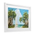 thumbnail image 2 of Stupell Industries Tropical Sailboat Among Palms White Framed Print Under Glass, 23 x 17, by Dan Meneely, 2 of 8