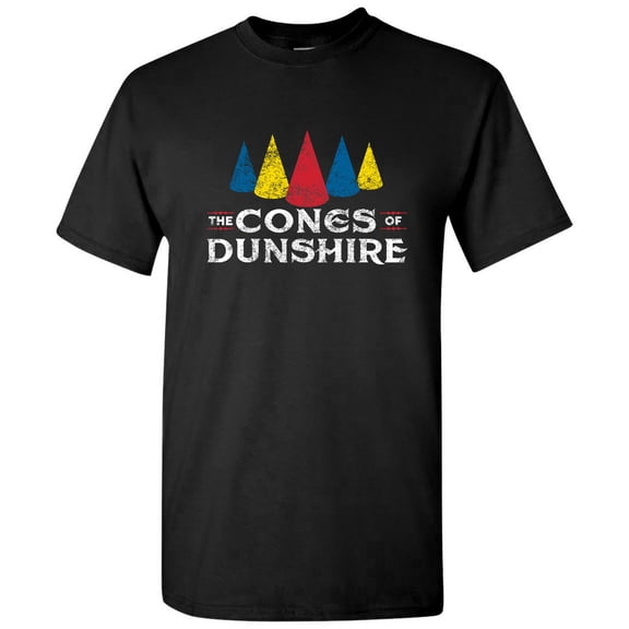 Cones of Dunshire - Funny TV Show T Shirt - Small - Black