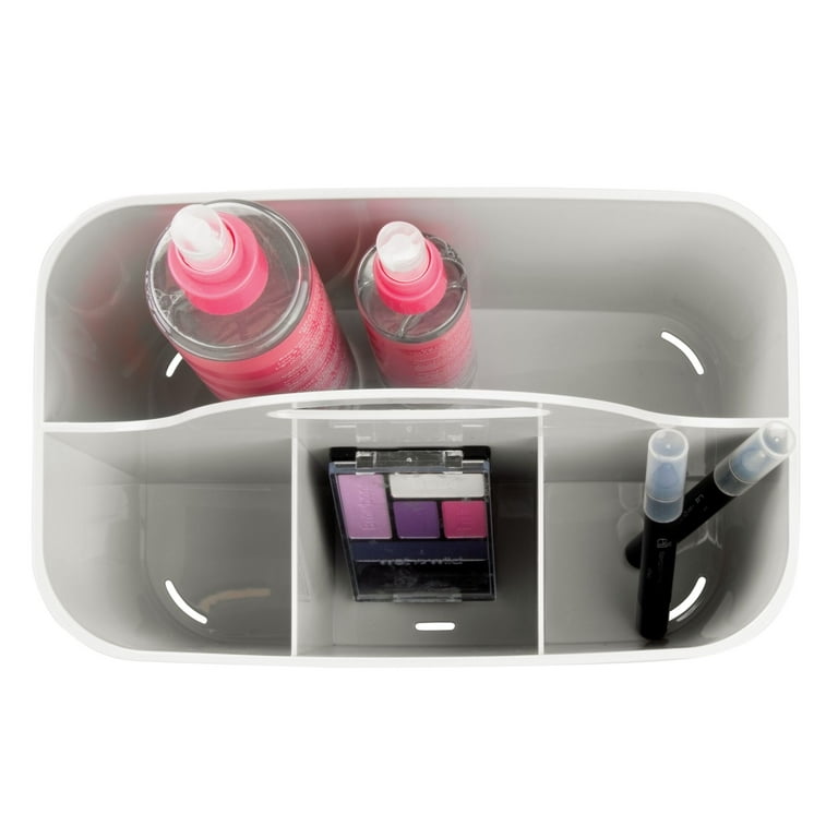 mDesign Plastic Portable Shower Caddy Divided Basket Bin Storage