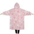 thumbnail image 3 of Wearable Adult Blanket Hoodie - Flannel Blanket Hoodie with Pockets -Sherpa Giant Hoodie Blankets for Women Men, 3 of 3