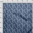 thumbnail image 2 of oneOone Cotton Flex Dusty Blue Fabric Florals Craft Projects Decor Fabric Printed By The Yard 40 Inch Wide, 2 of 4