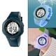 thumbnail image 5 of Reloj digital deportivo para niños y niñas, relojes electrónicos a prueba de agua, reloj de con , cronómetro, calendario, luz EL para Verde oscuro, 5 of 7