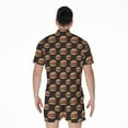 thumbnail image 2 of Cheeseburger Pattern Short Sleeve Men'S Rompers Casual Summer Jumpsuits Outfit, 2 of 4