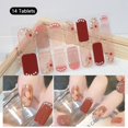 thumbnail image 1 of Pegatinas de uñas de oro rosa, cobertura completa, parche adhesivo para uñas, efecto espejo florístico, tiras de esmalte de uñas, prensa DIY en manicura artística, 1 of 7