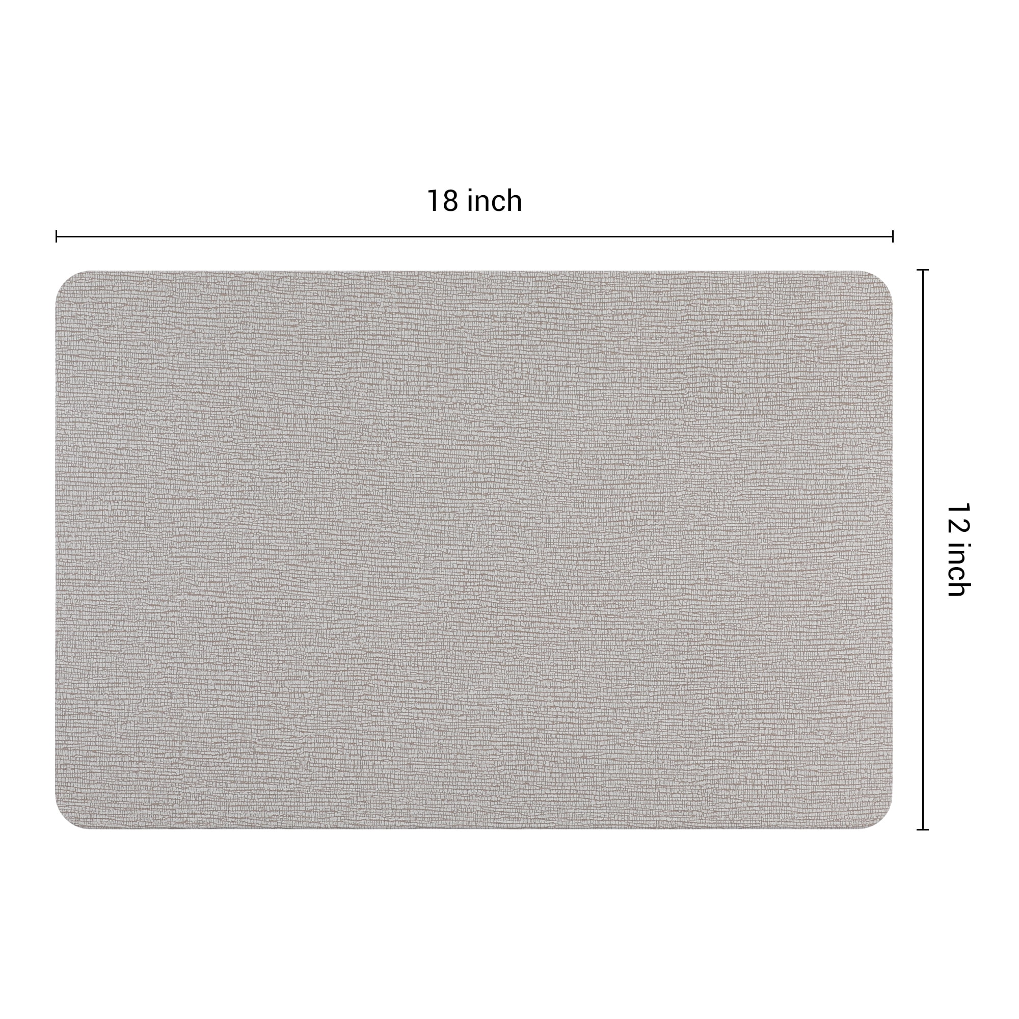 Unique Bargains Placemats Set of 6 Polyvinyl Chloride for Kitchen Flaxen 18*12in