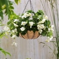 thumbnail image 2 of Cesta colgante de metal de 12 pulgadas con forro de coco, cestas redondas de alambre colgantes para plantas, cestas colgantes al aire libre con cadena, decoración de porche, macetas, decoración de jar JFHHH pequeña, 2 of 5