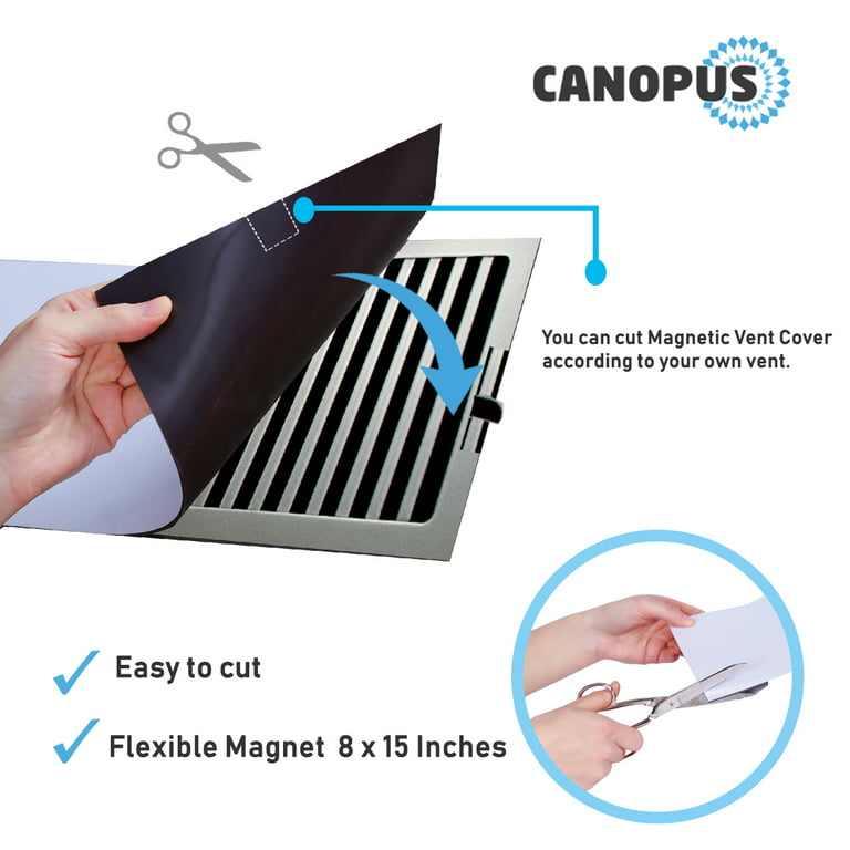 CANOPUS Magnetic Vent Cover, 8 by 15 Inches, Pack of 3 