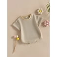 thumbnail image 3 of Bagilaanoe Newborn Baby Girl Boy Rompers Short Sleeve Bodysuits 6M 12M 18M 24M Infant Casual One Piece Short Jumpsuit, 3 of 8