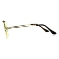 thumbnail image 3 of Mens Rectangular Flat Top Bridgeless Pop Color Lens Metal Sunglasses Yellow, 3 of 4