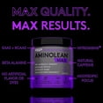 thumbnail image 2 of AminoLean MAX Pre Workout Powder with BCAAs and EAAs, Intense Amino Energy for Lean Muscle, Strawberry Lemonade Flavor, 25 Servings, 2 of 7