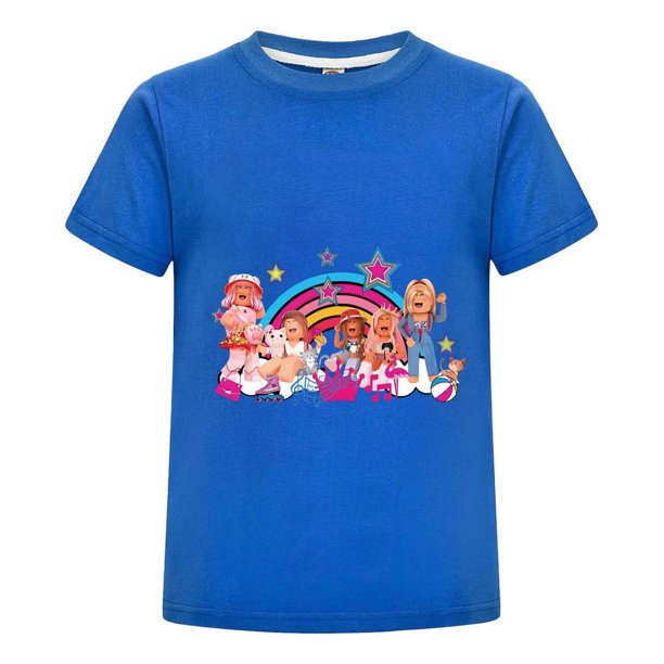 Camiseta de Niño con Estilo Roblox, Playera Gamer Infantil de Verano con Estampado de Personajes, Regalo Original