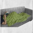 thumbnail image 6 of Geometric Soft Flannel Fleece Blanket, Retro Style Simple Image of Polka Dots Circle Shapes in Repetitive Pattern, Cozy Plush for Indoor and Outdoor Use, 50" x 60", Lime Green White, by Ambesonne, 6 of 6