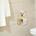 thumbnail image 4 of Bathroom Accessory Resin Puppy Theme Wall Mounted Paper Holder for Bathroom Dorm RV Home and Kitchen – Pet Lover Cute Dog Sacrificial Durable Wall Mount Tissue Dispenser, 4 of 4