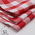 thumbnail image 5 of Your Chair Covers - Checkered Red Rectangular Polyester Tablecloth (90x132 In.) - Durable, 5 of 5