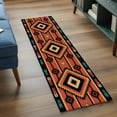 thumbnail image 3 of 2'x6' Rug Runners for Hallways Kitchen, Aztec Southwest Non Slip Entryway Beside Floor Carpet Runner, Orange Black Boho Tribes Abstract Washable Laundry Room Bedroom Throw Rugs Mat for Family Pet, 3 of 8