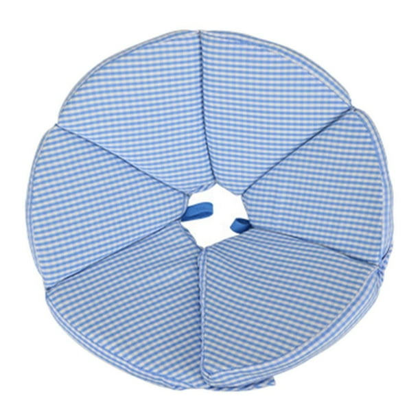 Collar cónico ajustable para perro, protección para la cabeza, recuperación suave y cómoda después (Nuevo) Azul M