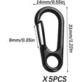 thumbnail image 2 of Mini Carabiner Clip, 5 Pieces Mini Carabiner Clip, Spring Carabiner Hook Keychain Clasps, Mini Carabiner Clips, for Camping, Hiking, 2 of 5