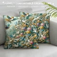 thumbnail image 3 of Leisuo Throw Pillow Cover Square Antique Watercolor Bird Blue Watercolour Pattern Porcelain Branch Cushion Home Decor Cases White, 3 of 5