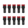 thumbnail image 1 of Shopcorp 20mA 16mm Energy Saving, Industrial LED Indicator Lights – 10 Red Bulbs for Industrial Equipment and Mount Panels in Operating Rooms and Distribution Boxes, 12V AC/DC, 1 of 6