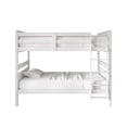 thumbnail image 3 of Home Design Lorain Twin Over Twin Solid Wood Bunk Bed with Sturdy Guardrails and Ladder, White, Easy Assembly, 3 of 16