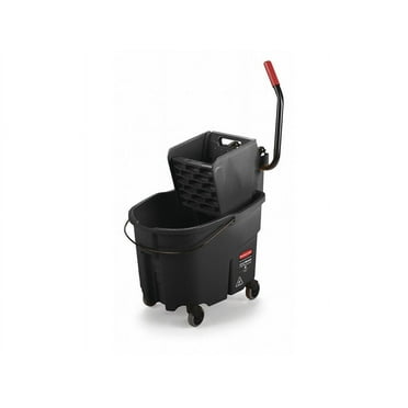 Rubbermaid Commercial Products Black Plastic Mop Bucket and Wringer, 8-3/4 gal.