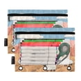 thumbnail image 2 of Minimal Sheeps on Lawn 2 Pack Pencil Pouch for 3 Ring Binder Smooth Zipper Folders with Pockets Clear Window Pencil Case, 2 of 6