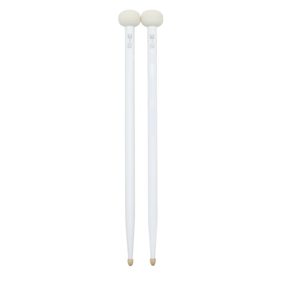 Eccomum 2pcs Drum Mallet Drum Stick Double Sided Drum Mallets Good Hand Feel Sticks Felt and Maple Tips Double Ended Drumsticks for Playing Drum Set Kettledrum