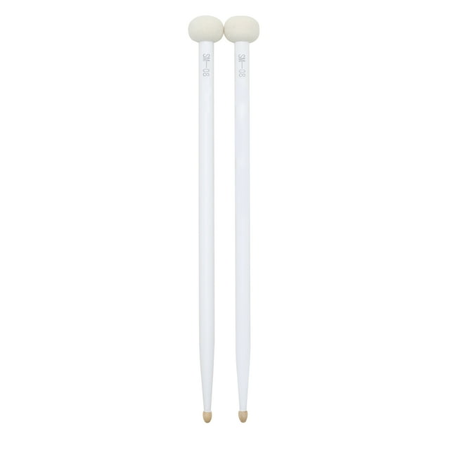 2 Pcs Baguettes de Tambour Maillet Bâton de Tambour Double Face Baguettes de Tambour Toucher Doux Feutre et Pointes en Érable Baguettes à Double Extrémité pour Jouer Ensemble de Tambours Kettledrum